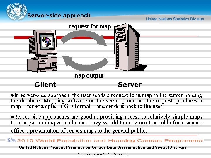 Server-side approach request for map output Client Server l. In server-side approach, the user Server-side approach request for map output Client Server l. In server-side approach, the user