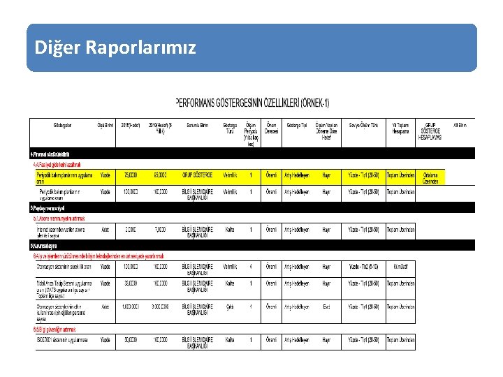 Diğer Raporlarımız 