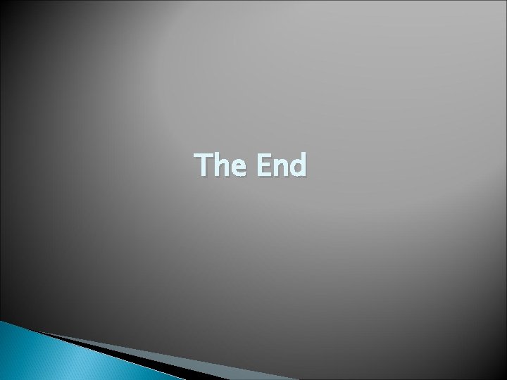 The End 