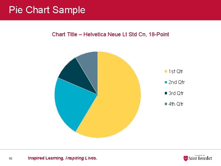 Pie Chart Sample Chart Title – Helvetica Neue Lt Std Cn, 18 -Point 1