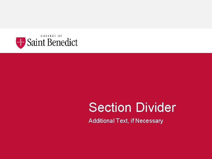Section Divider Additional Text, if Necessary 