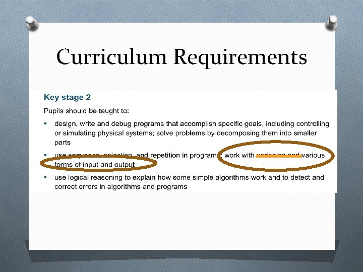 Curriculum Requirements 