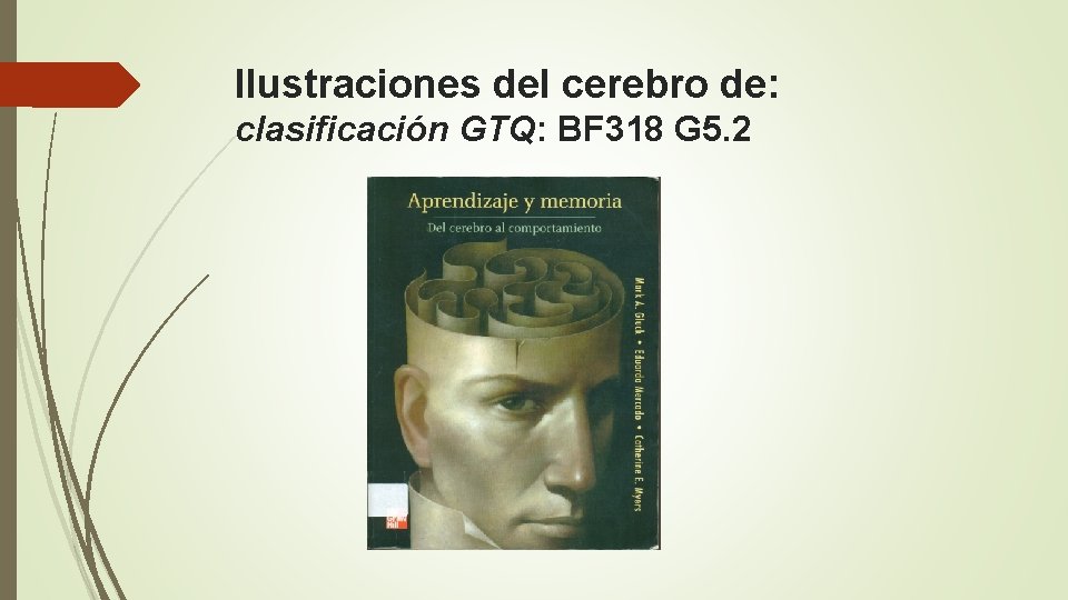 Ilustraciones del cerebro de: clasificación GTQ: BF 318 G 5. 2 