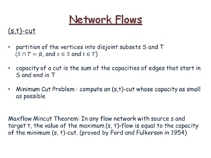  Network Flows 