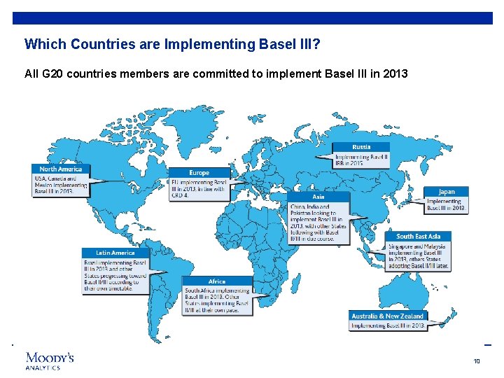 Which Countries are Implementing Basel III? All G 20 countries members are committed to