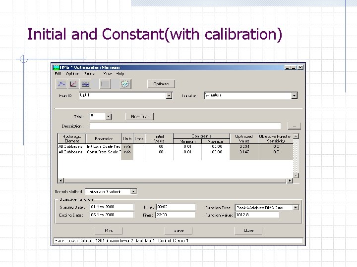 Initial and Constant(with calibration) 