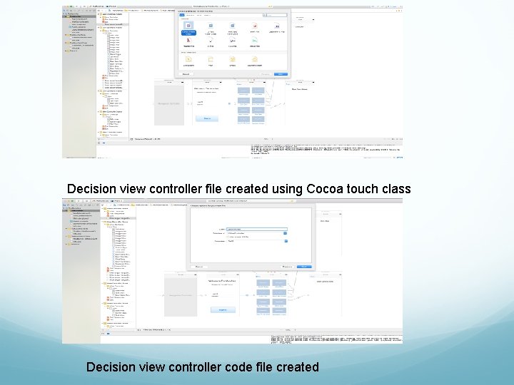 Decision view controller file created using Cocoa touch class Decision view controller code file