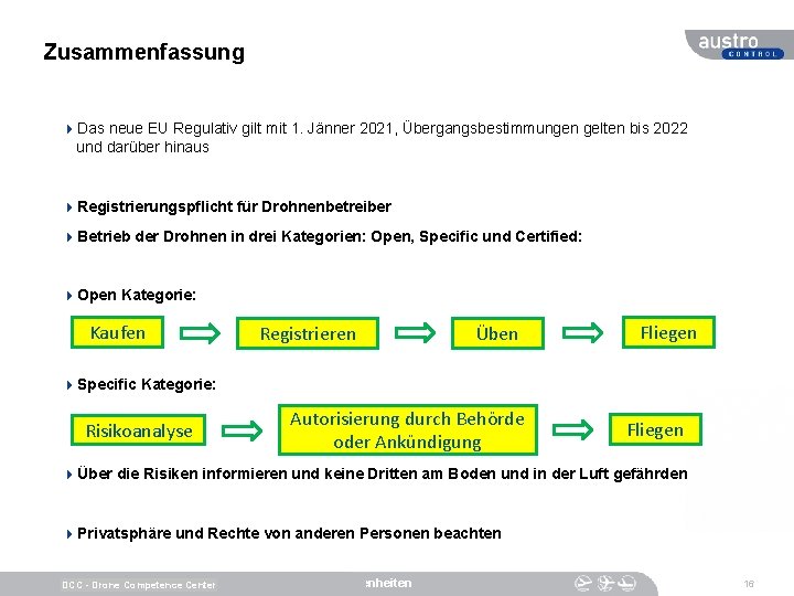 Zusammenfassung 4 Das neue EU Regulativ gilt mit 1. Jänner 2021, Übergangsbestimmungen gelten bis