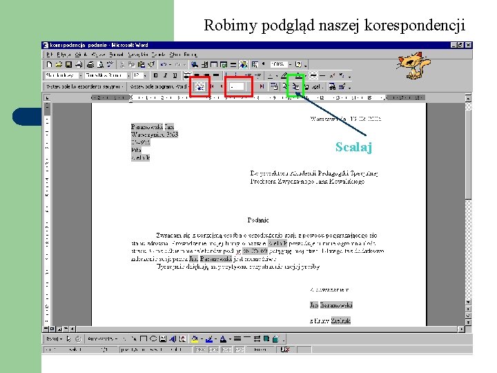 Robimy podgląd naszej korespondencji Scalaj 