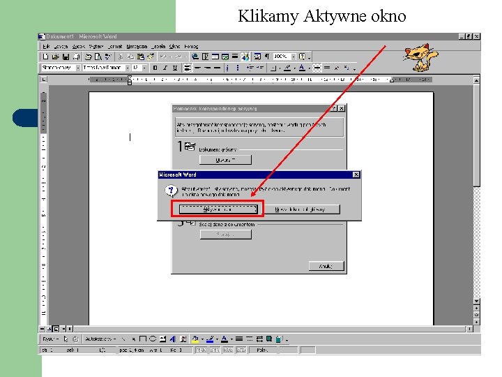 Klikamy Aktywne okno 