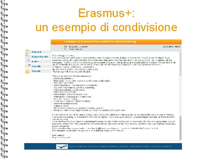 Erasmus+: un esempio di condivisione 