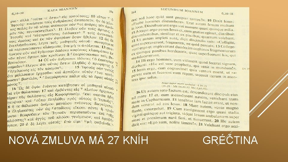 NOVÁ ZMLUVA MÁ 27 KNÍH GRÉČTINA 