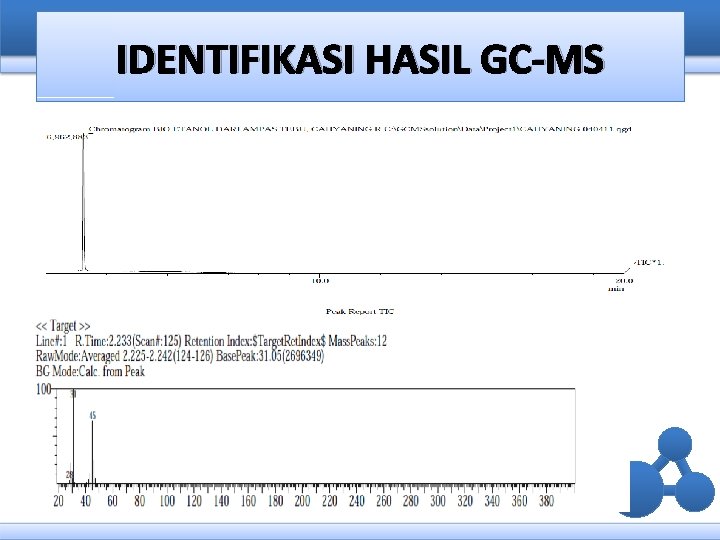 IDENTIFIKASI HASIL GC-MS 