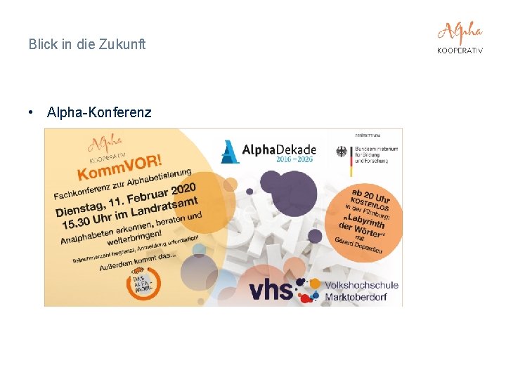 Blick in die Zukunft • Alpha-Konferenz 