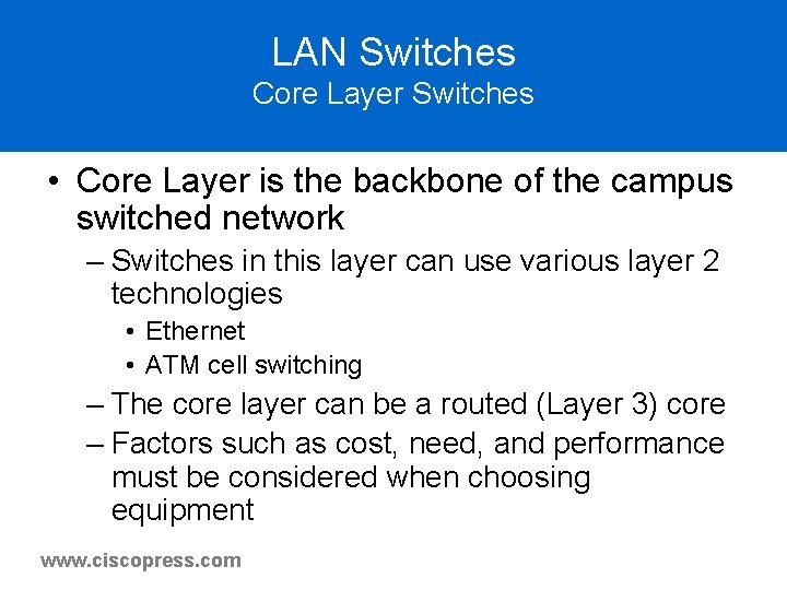 Switching Basics and Intermediate Routing CCNA 3 Chapter