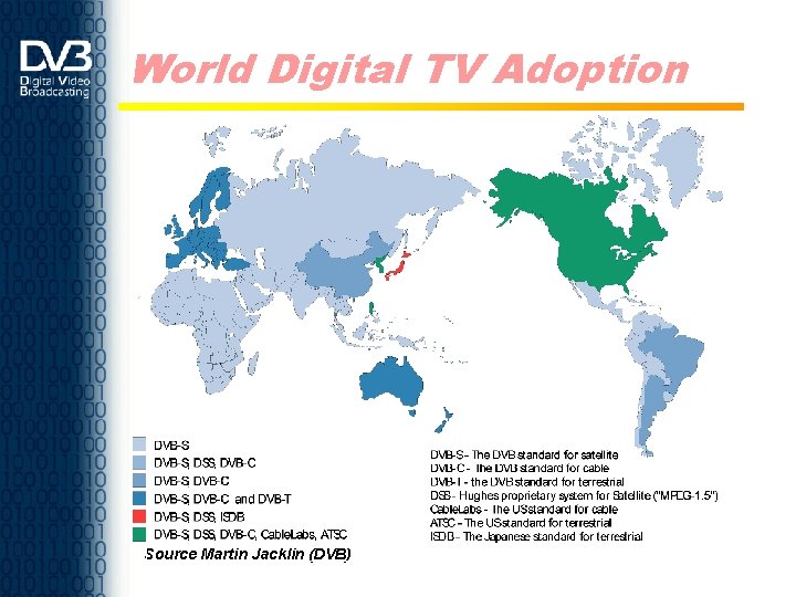 World Digital TV Adoption Source Martin Jacklin (DVB) 
