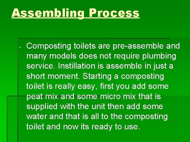 Composting Toilets Benefits Composting toilets allows you to