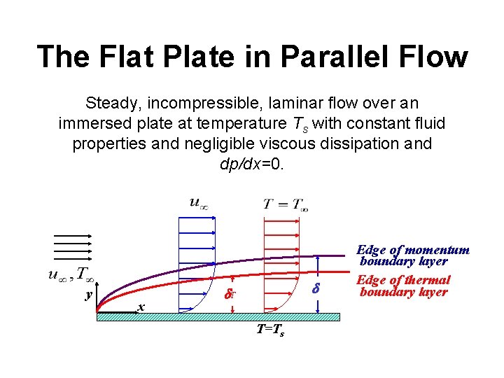 The Flat Plate in Parallel Flow Steady, incompressible, laminar flow over an immersed plate The Flat Plate in Parallel Flow Steady, incompressible, laminar flow over an immersed plate