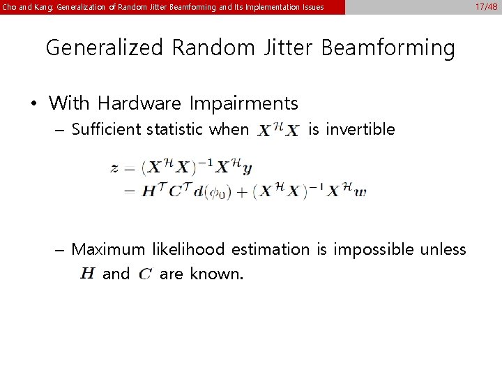Cho and Kang: Generalization of Random Jitter Beamforming and Its Implementation Issues Generalized Random Cho and Kang: Generalization of Random Jitter Beamforming and Its Implementation Issues Generalized Random