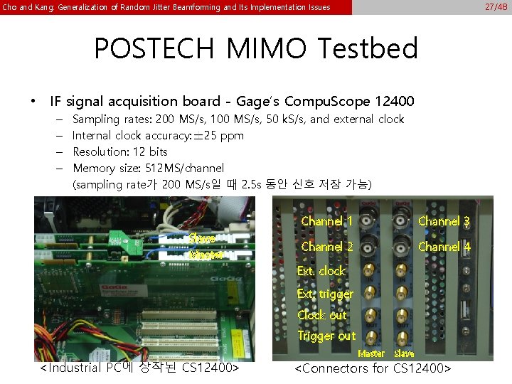 27/48 Cho and Kang: Generalization of Random Jitter Beamforming and Its Implementation Issues POSTECH 27/48 Cho and Kang: Generalization of Random Jitter Beamforming and Its Implementation Issues POSTECH