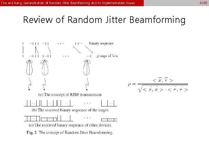 Cho and Kang: Generalization of Random Jitter Beamforming and Its Implementation Issues Review of Cho and Kang: Generalization of Random Jitter Beamforming and Its Implementation Issues Review of