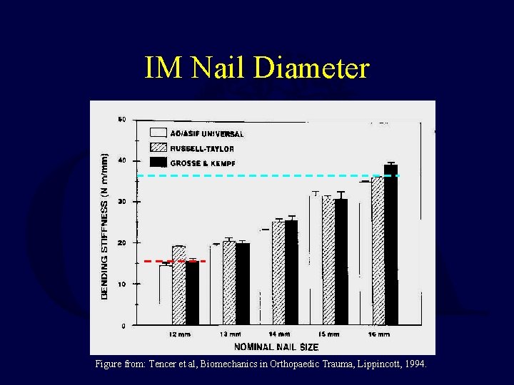 IM Nail Diameter Figure from: Tencer et al, Biomechanics in Orthopaedic Trauma, Lippincott, 1994.