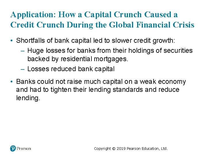 Application: How a Capital Crunch Caused a Credit Crunch During the Global Financial Crisis