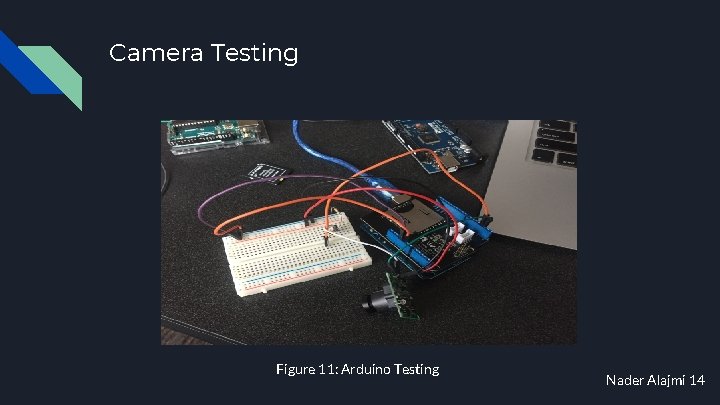 Camera Testing Figure 11: Arduino Testing Nader Alajmi 14 Camera Testing Figure 11: Arduino Testing Nader Alajmi 14