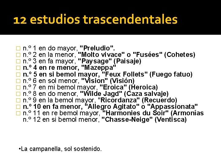 12 estudios trascendentales � � � n. º 1 en do mayor, "Preludio". n.