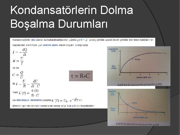 Kondansatörlerin Dolma Boşalma Durumları 