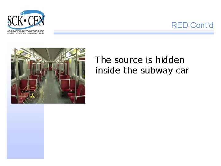 RED Cont’d The source is hidden inside the subway car 