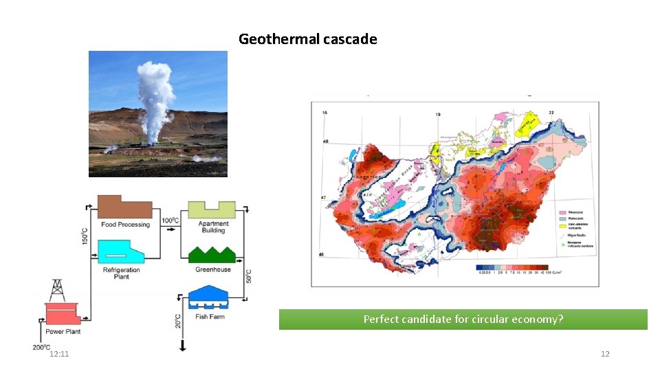 Geothermal cascade Perfect candidate for circular economy? 12: 11 12 