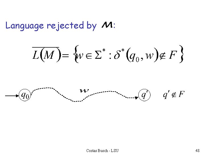 Language rejected by : Costas Busch - LSU 48 