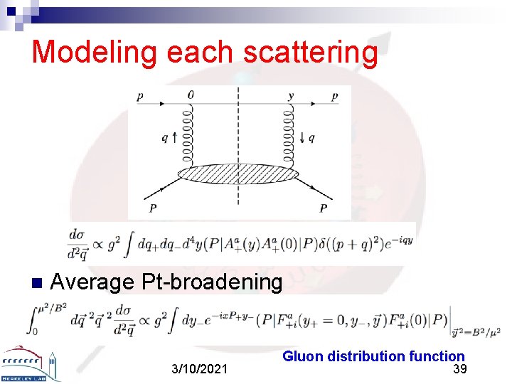 Modeling each scattering n Average Pt-broadening 3/10/2021 Gluon distribution function 39 