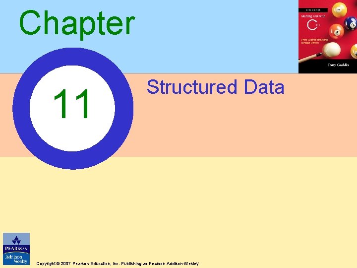 Chapter 11 Structured Data Copyright © 2007 Pearson Education, Inc. Publishing as Pearson Addison-Wesley
