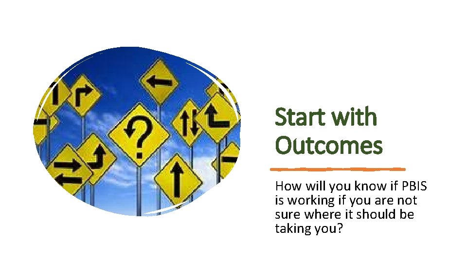 Start with Outcomes How will you know if PBIS is working if you are