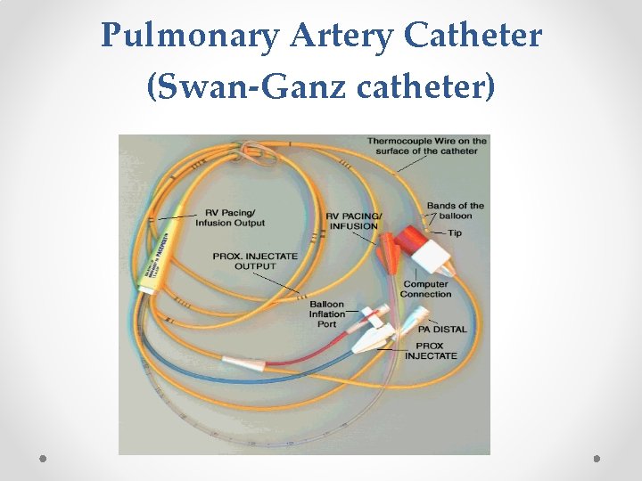 Pulmonary Artery Catheter (Swan-Ganz catheter) 