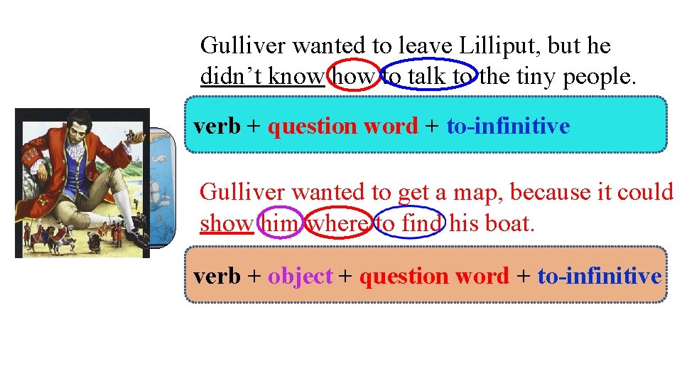 Gulliver wanted to leave Lilliput, but he didn’t know how to talk to the Gulliver wanted to leave Lilliput, but he didn’t know how to talk to the