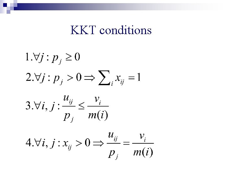 KKT conditions 