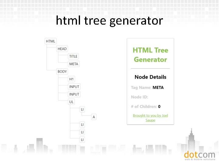 html tree generator 