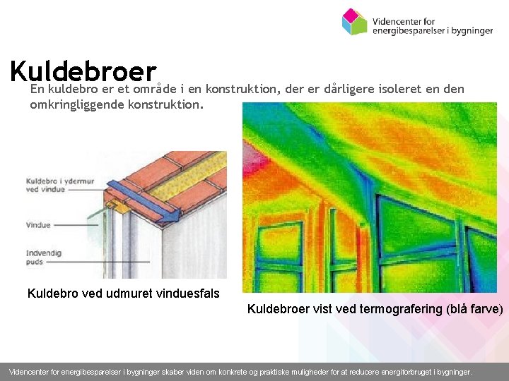 Kuldebroer En kuldebro er et område i en konstruktion, der er dårligere isoleret en