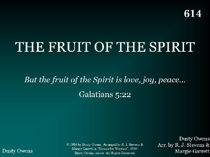 614 - The Fruit Of The Spirit - Title 