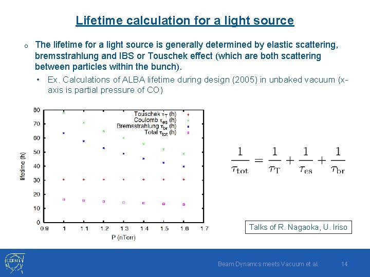 Lifetime calculation for a light source o The lifetime for a light source is