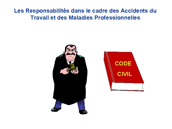 Les Responsabilités dans le cadre des Accidents du Travail et des Maladies Professionnelles CODE Les Responsabilités dans le cadre des Accidents du Travail et des Maladies Professionnelles CODE