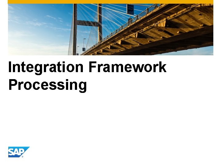 Integration Framework Processing Integration Framework Processing