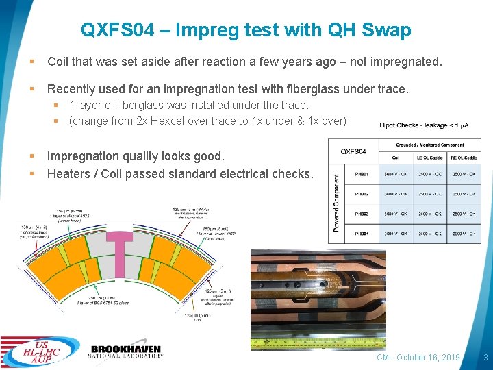 QXFS 04 – Impreg test with QH Swap § Coil that was set aside