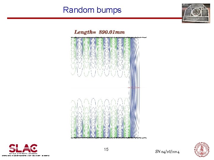 Random bumps 15 OPERATED BY STANFORD UNIVERSITY FOR THE U. S. DEPT. OF ENERGY