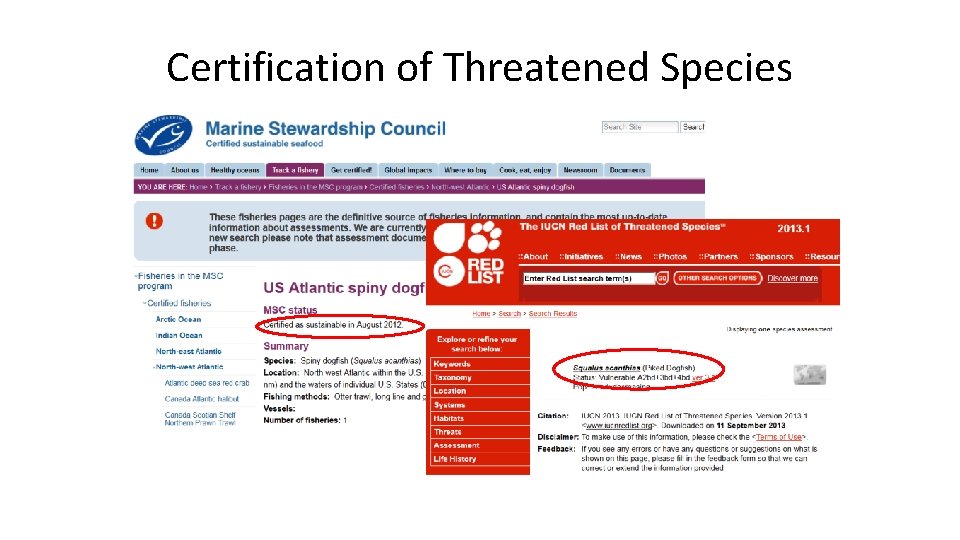 Certification of Threatened Species 