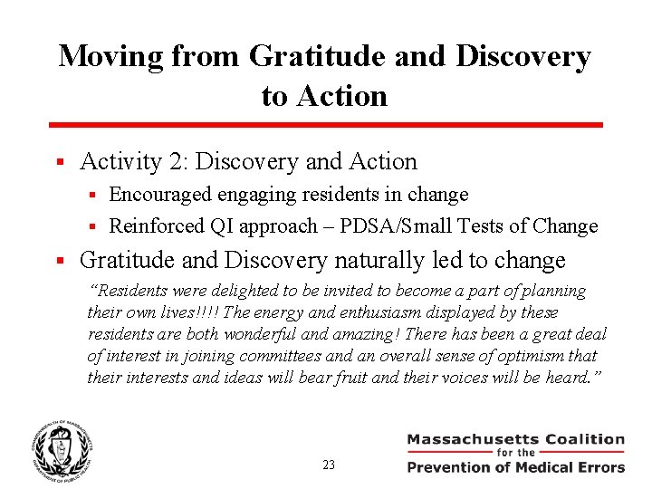 Moving from Gratitude and Discovery to Action § Activity 2: Discovery and Action Encouraged