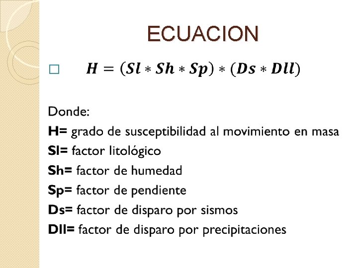 ECUACION � 